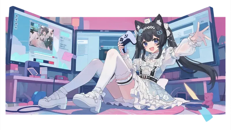 N.E.K.O 与 Yui 一起玩游戏